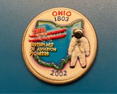 2002 Ohio Colorized State Quarter 