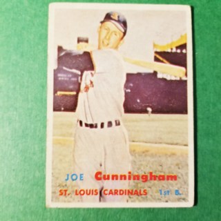 1957 - TOPPS NRMT BASEBALL - CARD NO. 304 - JOE CUNNINGHAM - CARDINALS