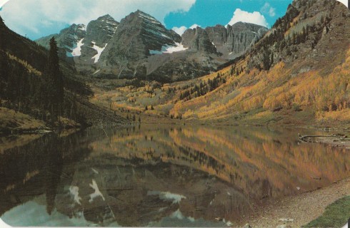 Vintage Unused Postcard: p: Maroon Peaks, Aspen, CO