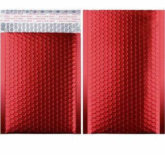 ➡️⭕(2) 4x8" SHINY MATTE RED BUBBLE MAILERS