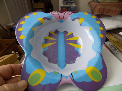 Melamine Butterfly shaped childs bowl # 1  8 inch across