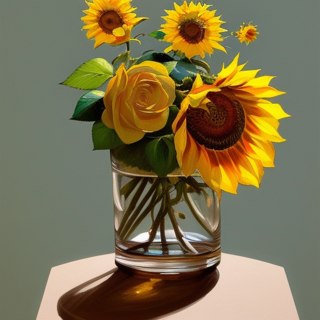 Listia Digital Collectible: Sunflowers & Rose