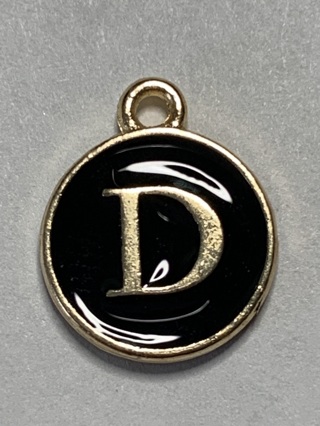 BLACK AND GOLD INITIAL LETTERS~#D2~FREE SHIPPING!