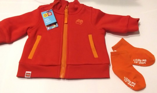 New LEGO x Target Baby Track Jacket Red Sweatshirt Sz 0-3 Months, New Little Me Baby Socks