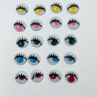 10mm Color Googly Eyes with Eyelashes for Crafts 