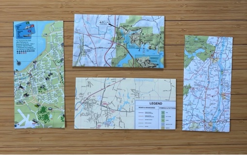 4 Envelopes recycled Map pages 