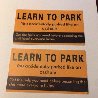 2 Parking Cards Read description before bidding 