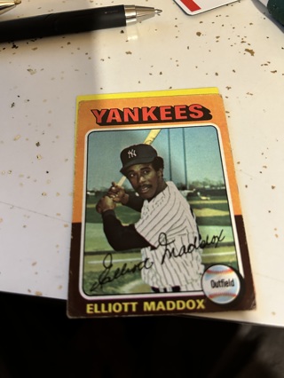 1975 topps elliott maddox