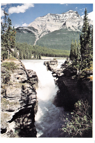 Vintage Postcard Athabasca Falls, Alberta, Canada