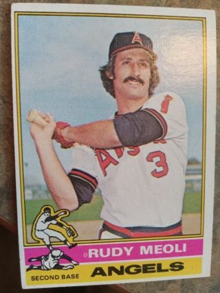 1976 TOPPS RUDY MEOLI CALIFORNIA ANGELS BASEBALL CARD# 254