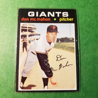 1971 Topps Vintage Baseball Card # 354 - DON McMAHON - GIANTS - NRMT+