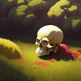 Listia Digital Collectible: Skull In Field