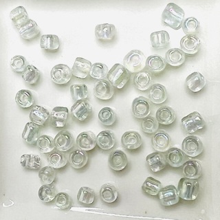 Clear Iridescent 5mm Large Seed Beads 