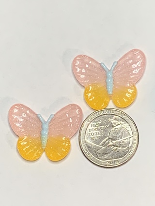 BUTTERFLIES~#38~SET OF 2 BUTTERFLIES~GLOW IN THE DARK~FREE SHIPPING!