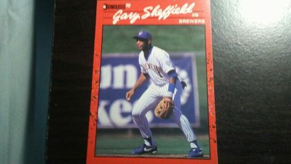 1990 DONRUSS GARY SHEFFIELD. MILWAUKEE BREWERS BASEBALL CARD# 501