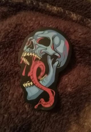 Long tongue skull sticker #26