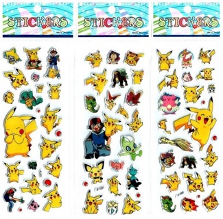Pokemon Puffy Pop Stickers Super Cute! Winner Gets ALL! FREE SHIPPING