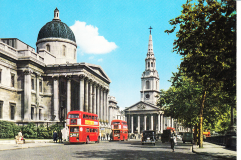 Vintage Postcard National Gallery, London, England