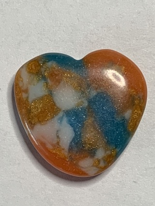 ❣HEART STONE~#24~MULTI-COLORED~HEART-SHAPED~FREE SHIPPING❣
