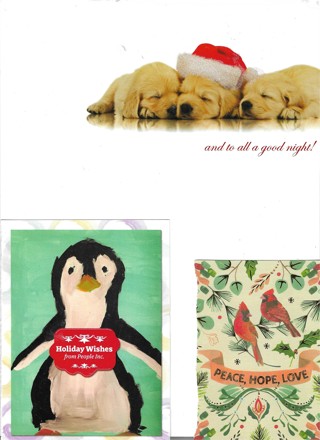 3 Christmas Card Fronts for crafts - #4