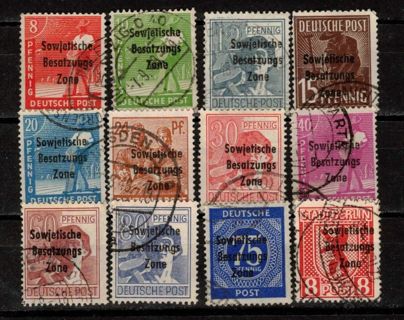 Germany Soviet Occupation Overprints