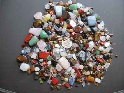 Large Assortment Mini to Large Tumbled Gemstones