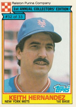 1984 Topps Ralston Purina Keith Hernandez Collectors Edition #32 