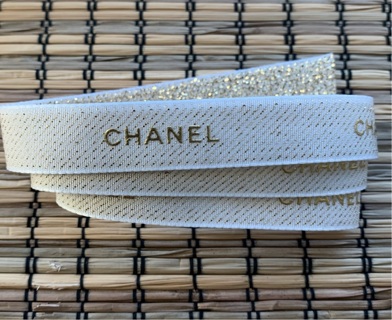 ~Ribbon~ 100% Authentic Chanel Golden Cream Easter Basket & Hairbows