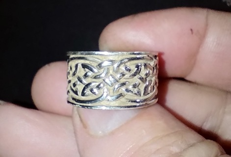 RING STERLING SILVER IRISH HAND MADE BY ME TODAY SIZE 6 NICE AND HEAVY AND A BEAUTY TAKE A LOOK