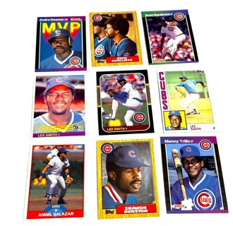 Smith,Dunston,Trillo,Sutcliffe,Dawson- Cubs - 9 Card Lot