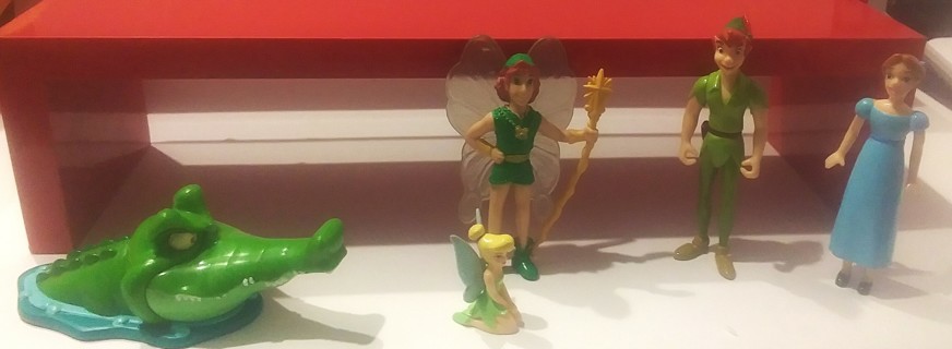 Disney Peter Pan Figures: Peter Pan, Wendy, Tinker Bell, Tik Tok the Crocodile