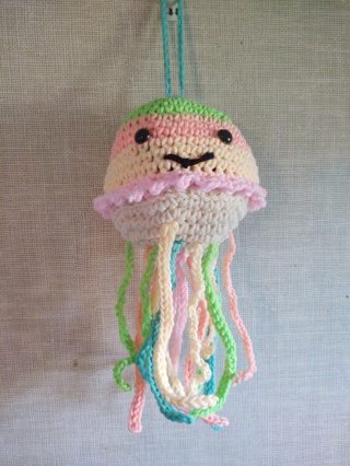 Hand Crocheted Amigurumi Jellyfish 