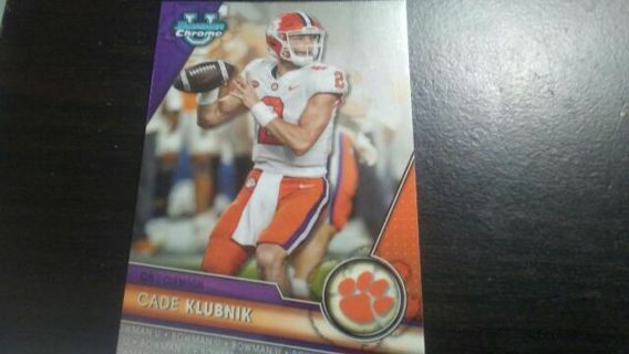 2023 BOWMAN CHROME ROOKIE CADE KLUBNIK CLEMSON TIGERS FOOTBALL CARD# 33