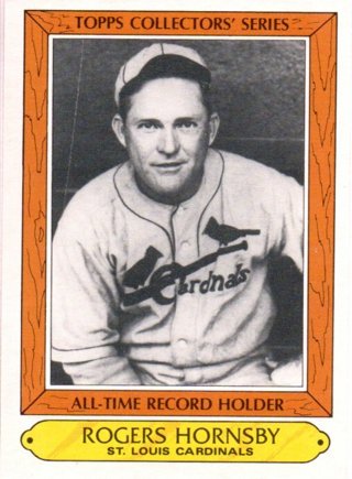 1985 Topps Rogers Hornsby All Time Record Holder