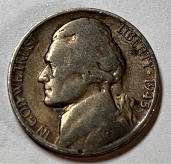 1945-P War Nickel 35.0% Silver