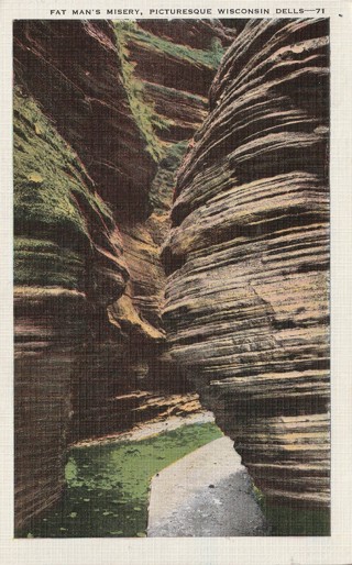 Vintage Used Postcard: d: Fat Man's Misery, Wisconsin Dells