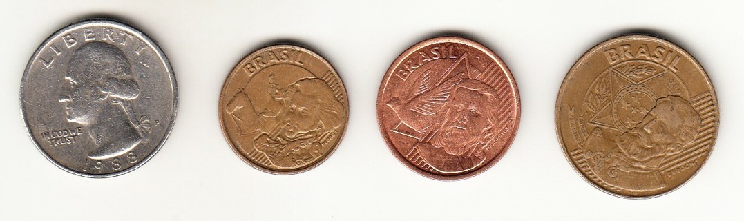 3 coins from Brasil