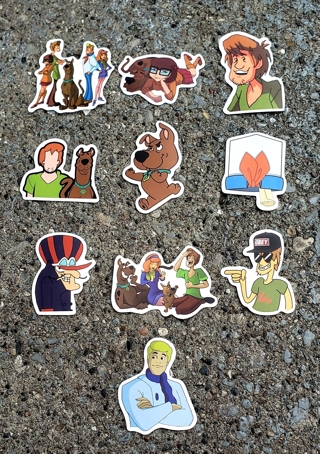 SCOOBY DOO LARGE GLOSSY WATERPROOF STICKERS STYLE 1 FOR LAPTOP SCRAPBOOK WATER BOTTLE SKATEBOARD 