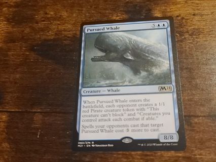 Magic the gathering mtg Pursued Whale rare card M21 core set