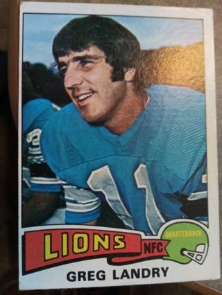 1975 TOPPS GREG LANDRY DETROIT LIONS FOOTBALL CARD# 15