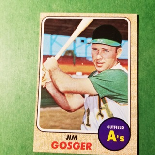 1968 - TOPPS BASEBALL CARD NO. 343 - JIM GOSGER - A'S