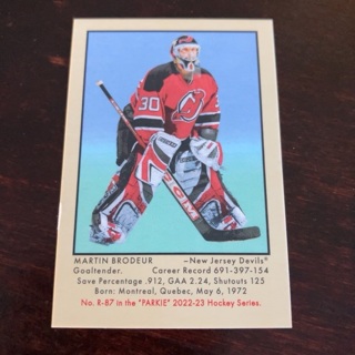 2022-23 Upper Deck Parkhurst Champions - 51 Retros #R-87 Legends - Martin Brodeur