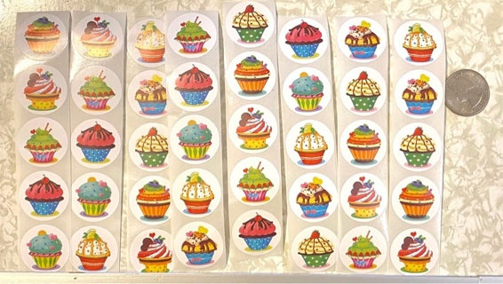 30 pc cupcake stickers