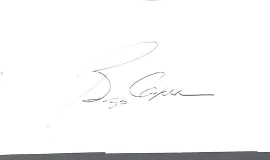 Buzz Capra signed autograph auto 3x5 index card Baseball Player