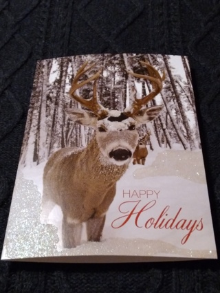 Happy Holidays Card - White-Tailed Deer