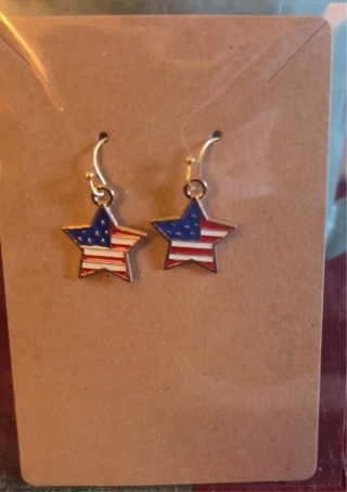 Homemade patriotic earrings (PLEASE READ BELOW)