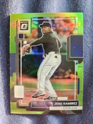 2022 Donruss Optic Lime Green Jose Ramirez