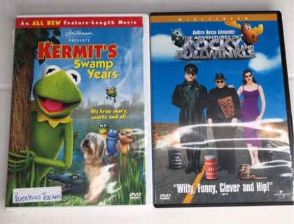 DVD movies Kermit’s Swamp Years & The Adventures of Rocky & Bulwinkle
