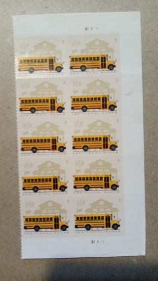 10- XTRA OUNCE POSTAGE STAMPS. SCHOOL BUS