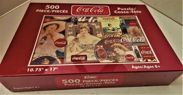 2004 Karmin Int'l COCA-COLA 500-piece 10 3/4" x 17" jigsaw puzzle in box - Sealed/unused